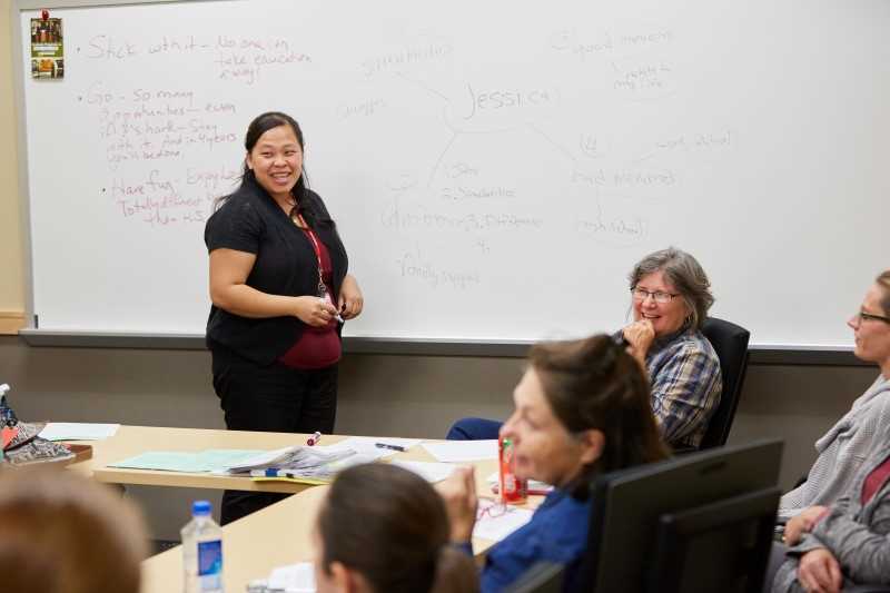 SSP student teaching in class