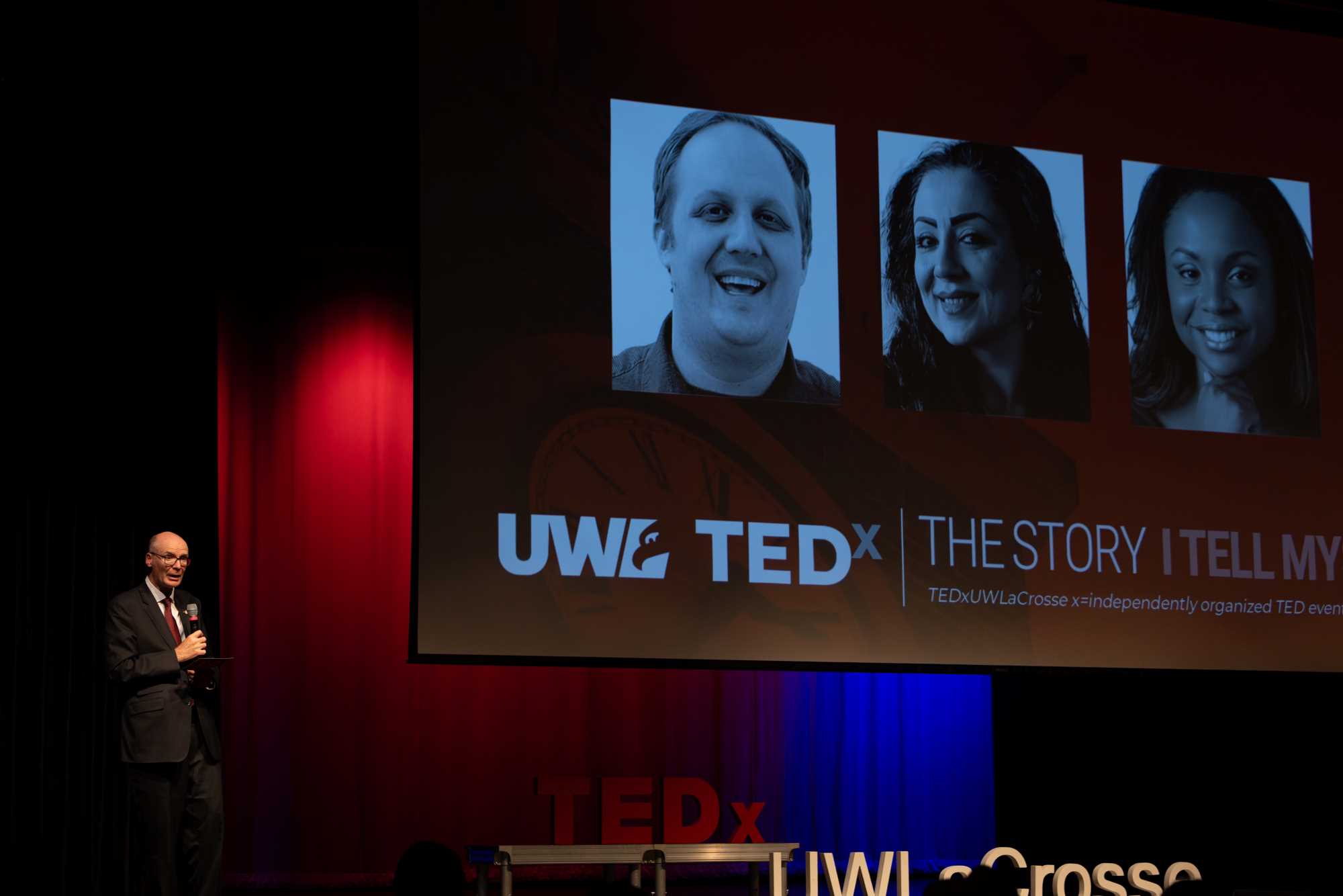 Chancellor James Beeby welcomes the crowd.