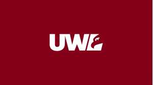 Maroon background with UWL spirit mark