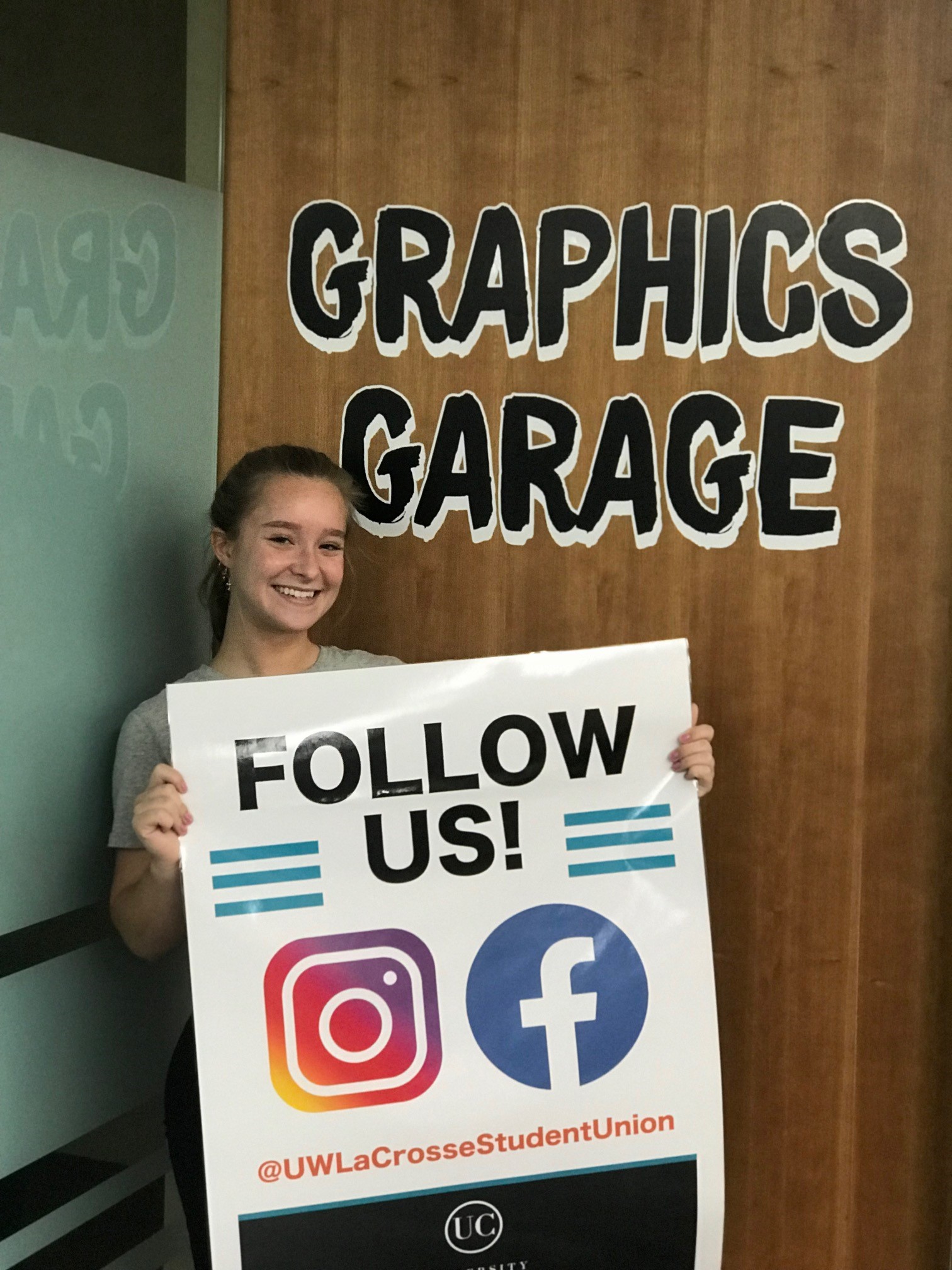 Graphics can print large posters and banners for your organization!